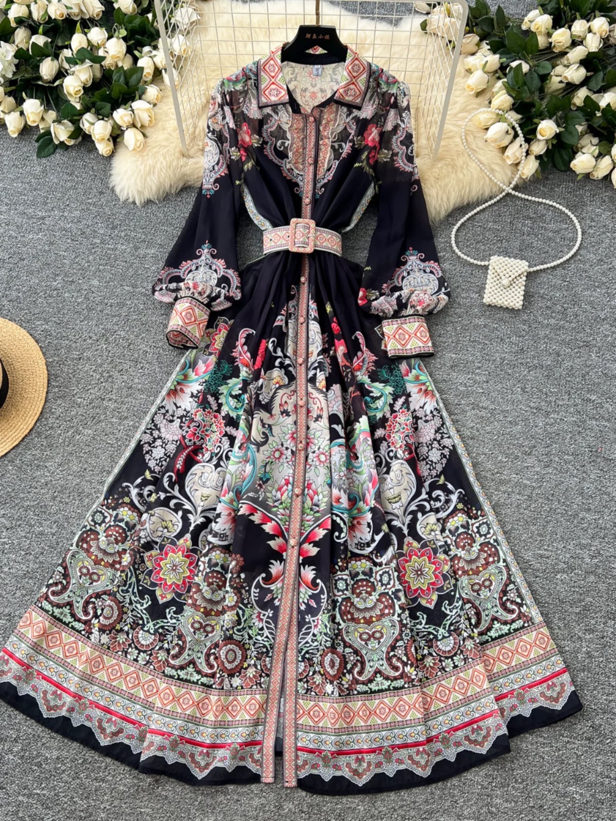 New cutie on the block print dress ED185 images